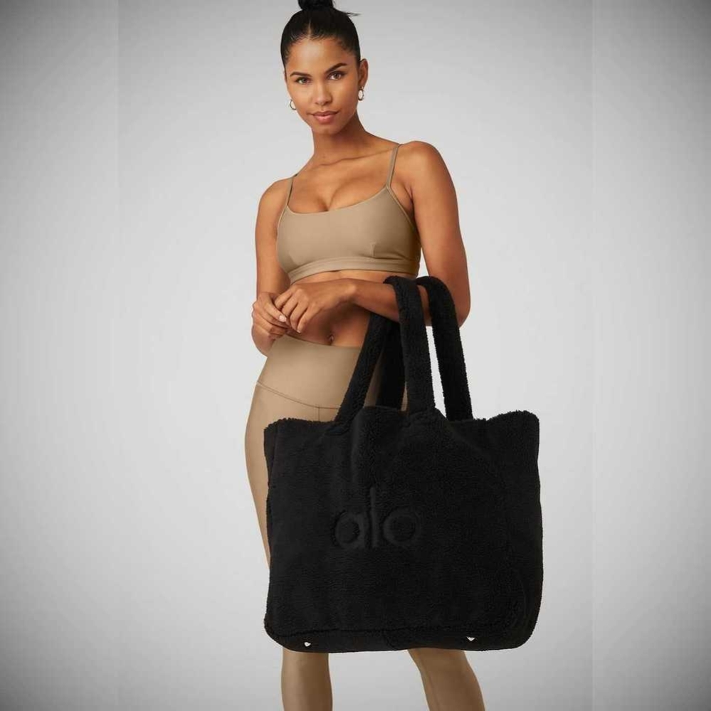 Bolsas Alo Yoga Foxy Sherpa Tote Mujer Negros | MX-29JSHD