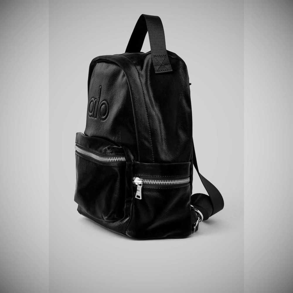 Bolsas Alo Yoga Mini Luxe Backpack Mujer Negros | MX-51INOD