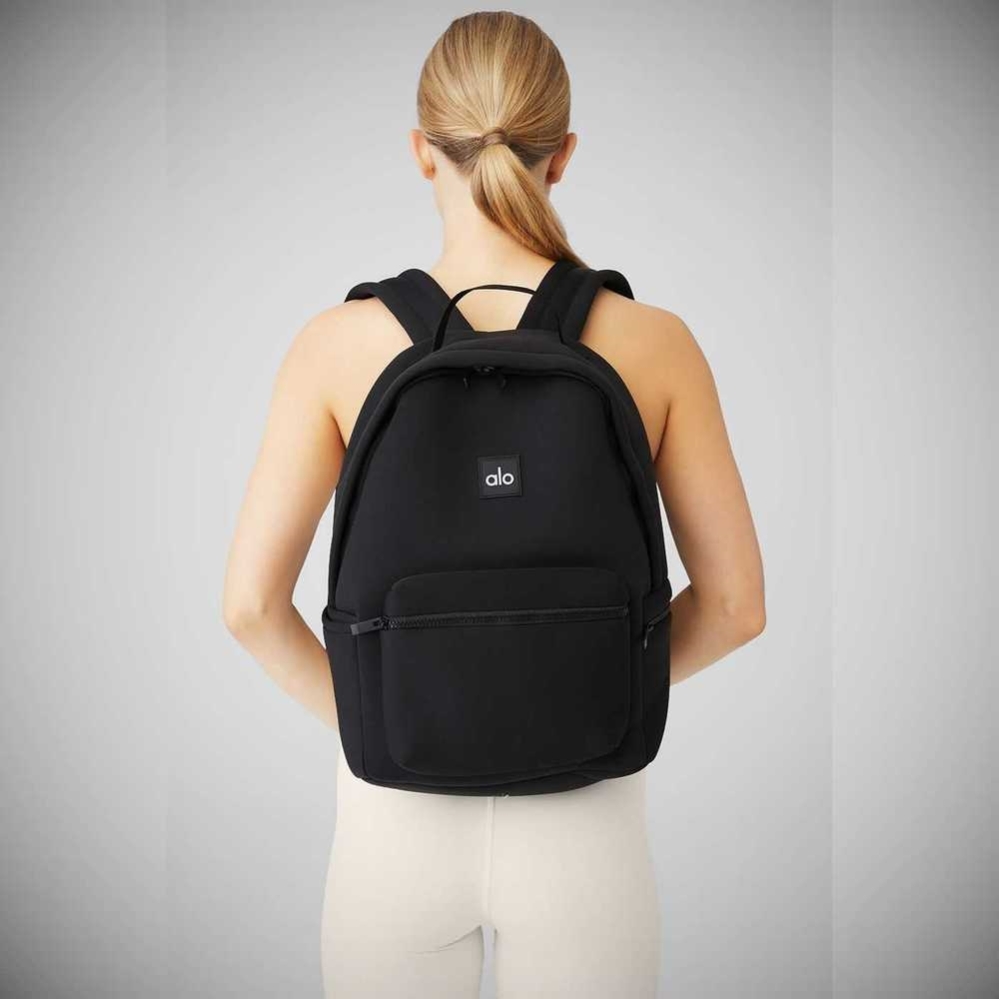 Bolsas Alo Yoga Stow Backpack Mujer Negros Plateados | MX-65FGCE