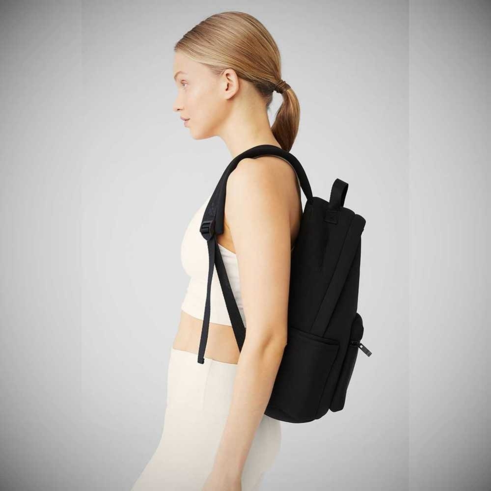 Bolsas Alo Yoga Stow Backpack Mujer Negros Plateados | MX-65FGCE