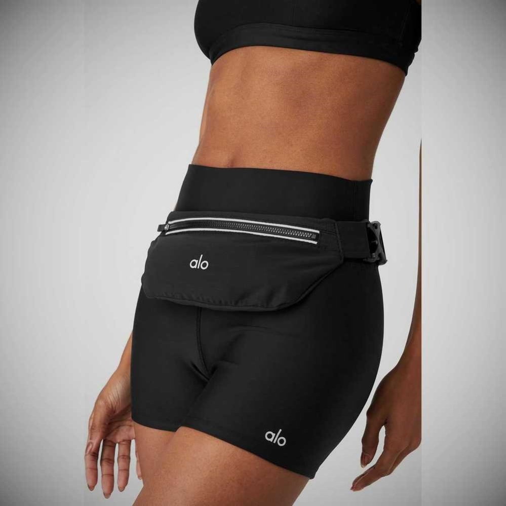 Bolsas Alo Yoga Stride Correr Belt Mujer Negros | MX-97OVTE