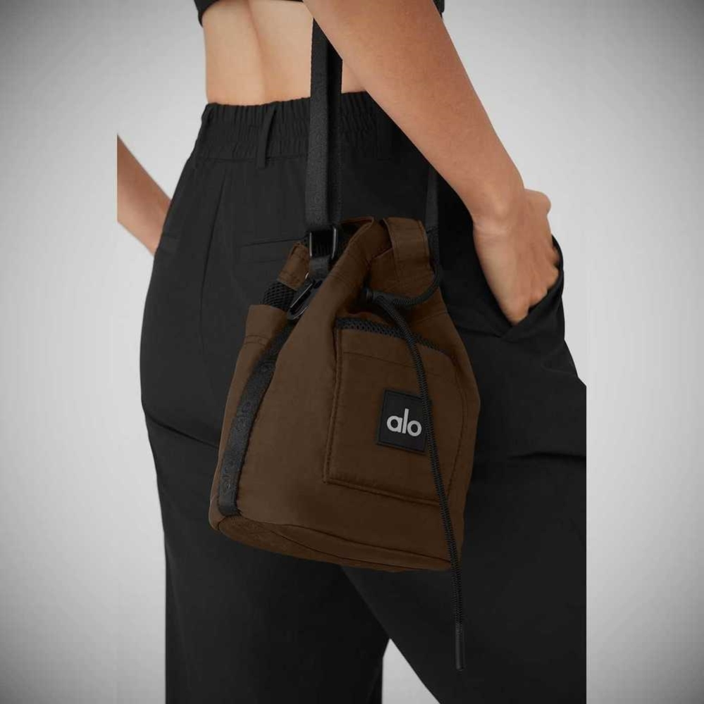 Bolsas Alo Yoga Utility Cross Body Bucket Mujer Cafes Negros | MX-96EWJD