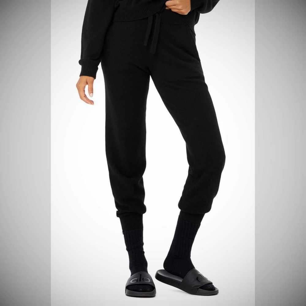 Calcetines Alo Yoga Cashmere Jet Set Mujer Negros | MX-01VZQP