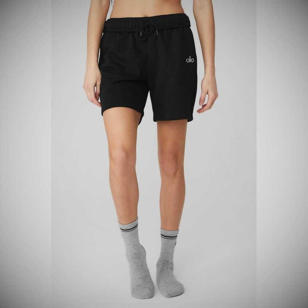 Calcetines Alo Yoga Half-Crew Throwback Mujer Grises Negros | MX-05ZYJQ