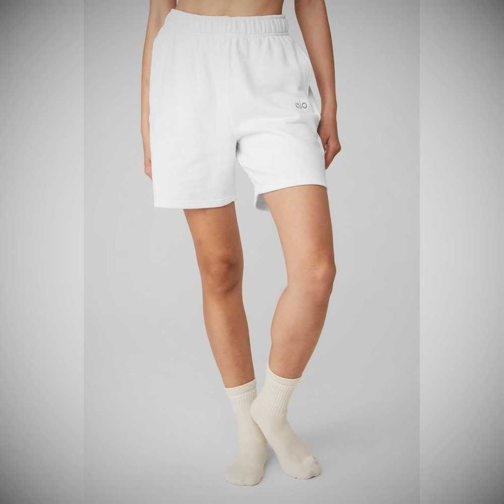 Calcetines Alo Yoga Half-Crew Throwback Mujer Beige Blancos | MX-14NVCQ