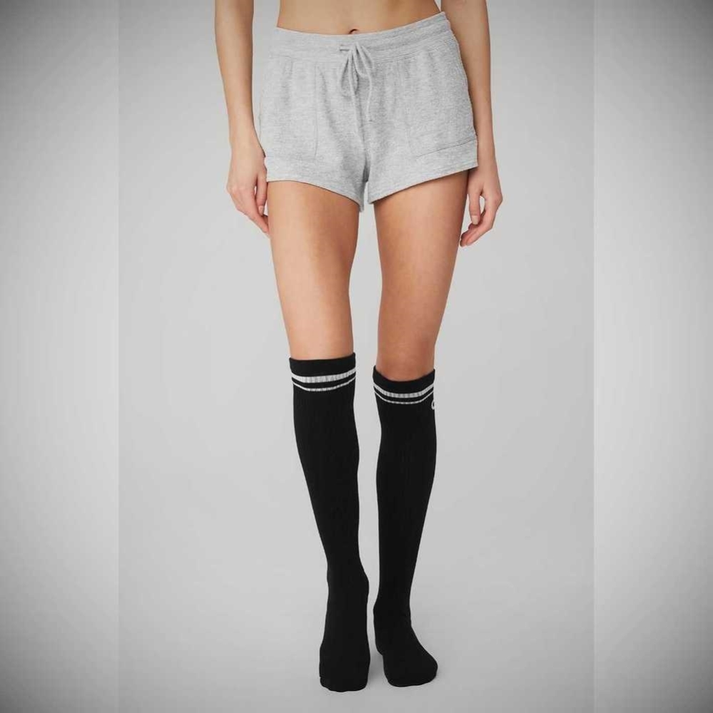 Calcetines Alo Yoga Knee-High Throwback Mujer Negros Blancos | MX-59WTEH