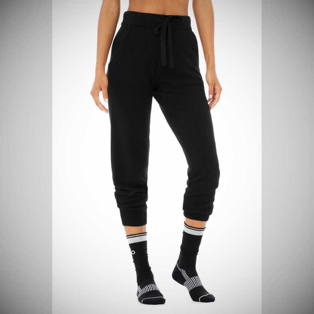 Calcetines Alo Yoga Lana-Tech Crew Mujer Negros | MX-01WXRJ