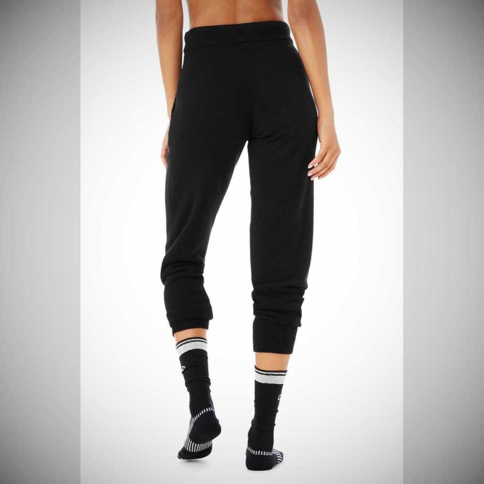 Calcetines Alo Yoga Lana-Tech Crew Mujer Negros | MX-01WXRJ