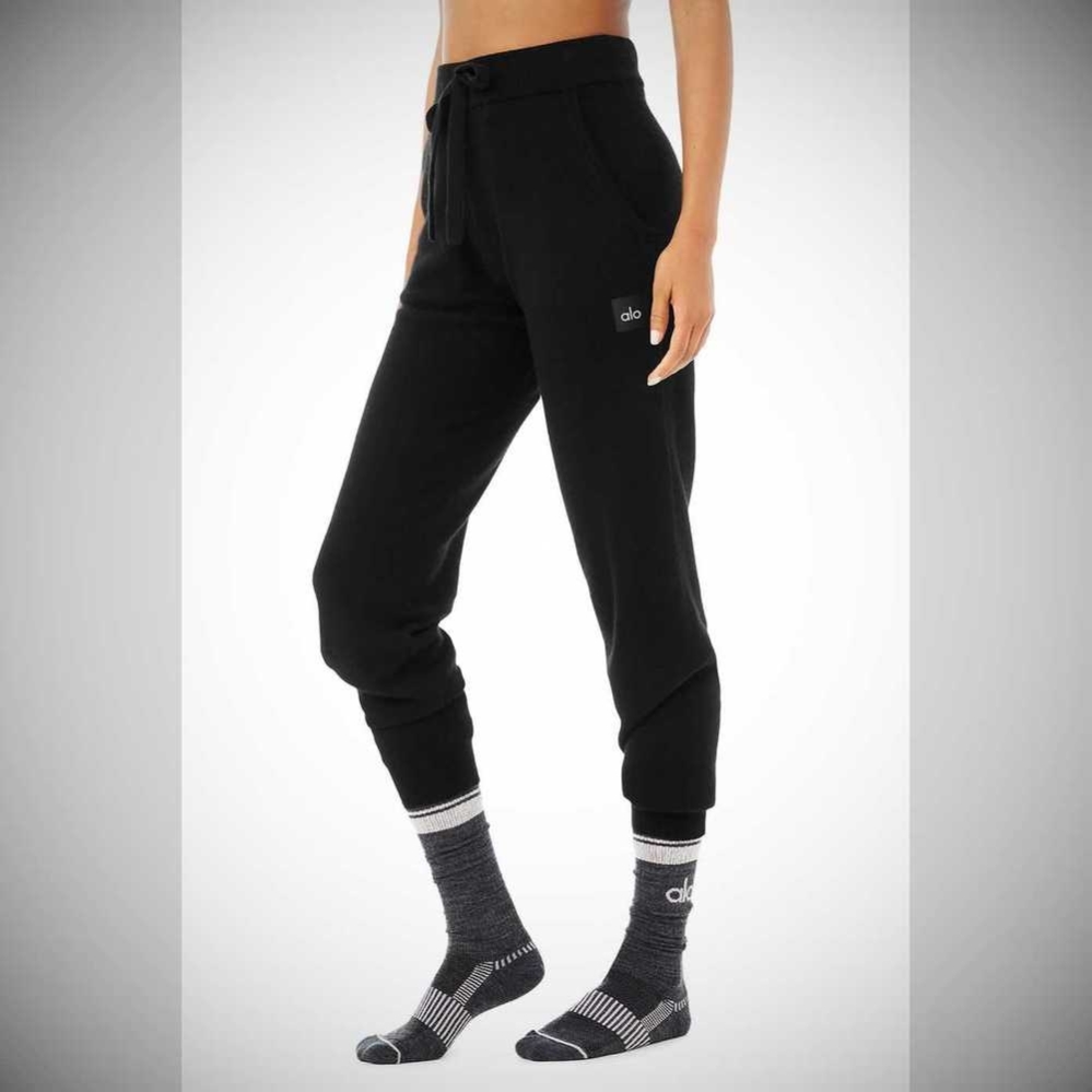 Calcetines Alo Yoga Lana-Tech Crew Mujer Grises Oscuro | MX-25MXNY