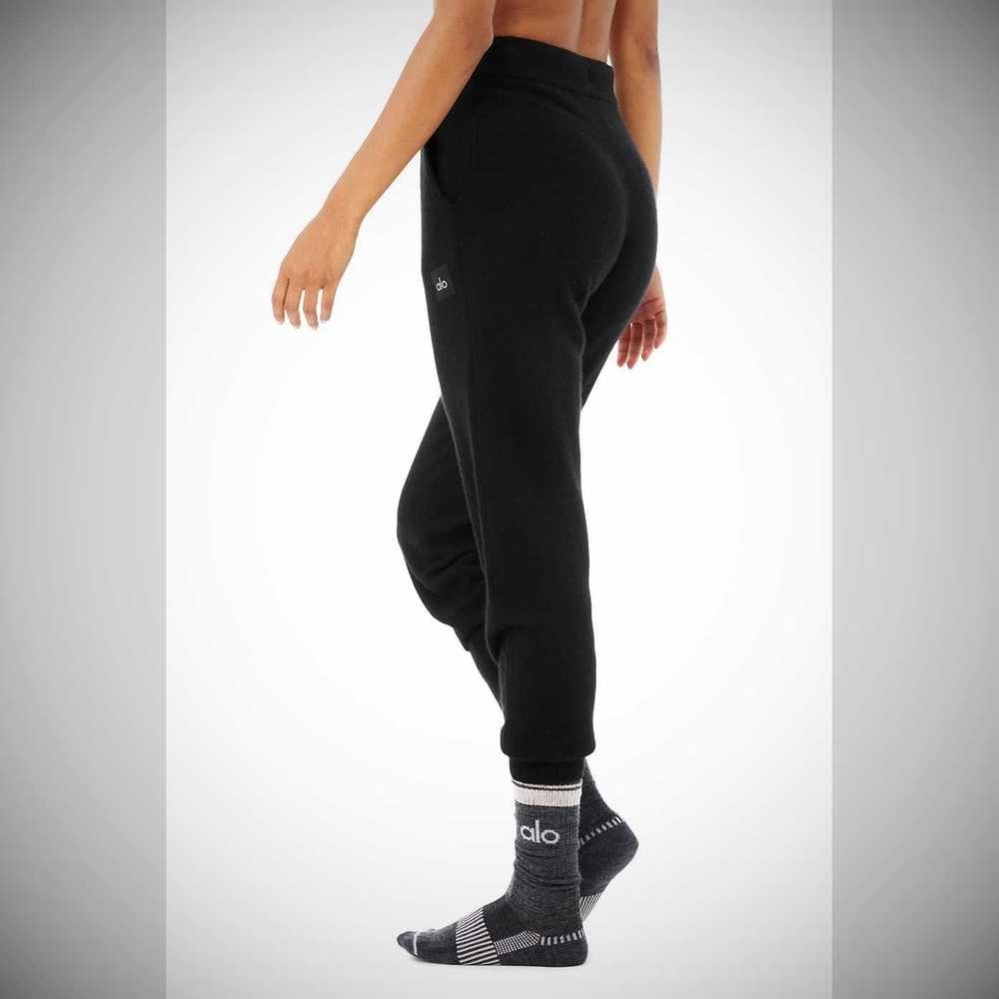 Calcetines Alo Yoga Lana-Tech Crew Mujer Grises Oscuro | MX-25MXNY