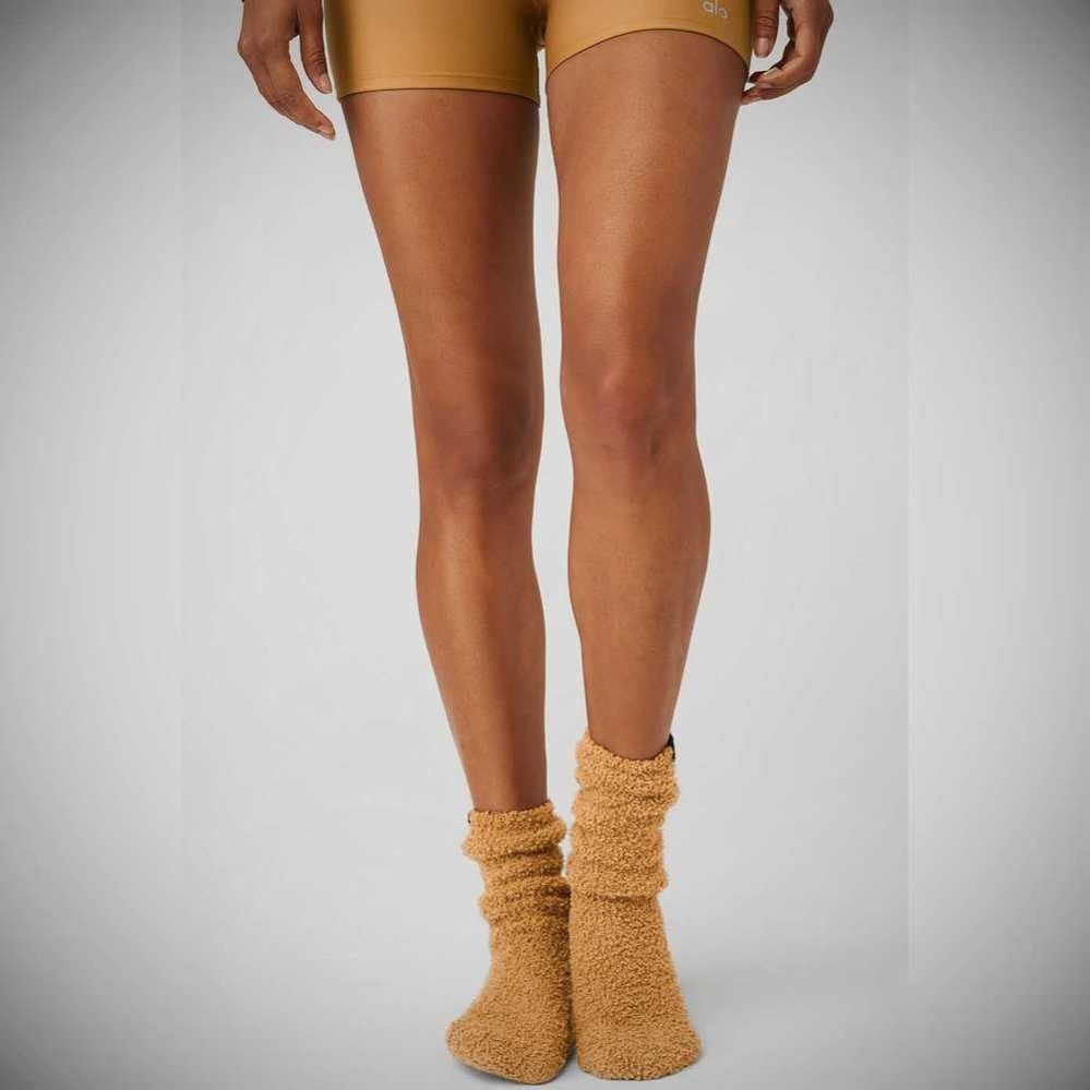 Calcetines Alo Yoga Plush Lush Mujer Toffee | MX-65BKZD