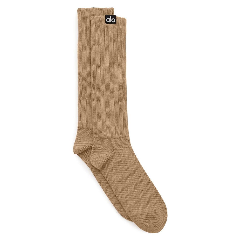 Calcetines Alo Yoga Scrunch Mujer Marrom | MX-31RCHO