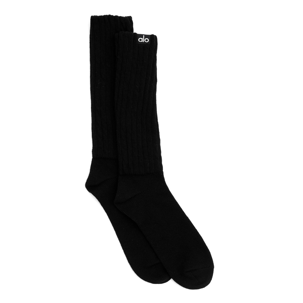 Calcetines Alo Yoga Scrunch Mujer Negros | MX-81NYSP