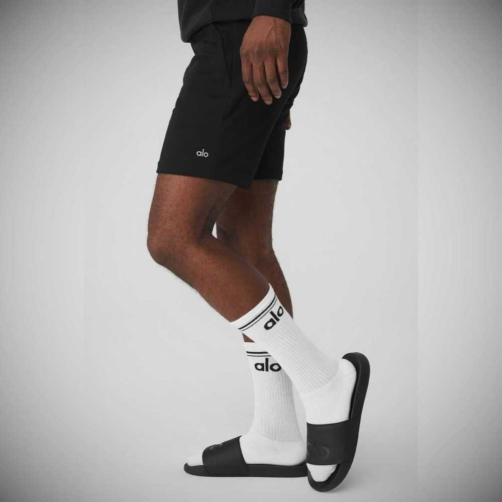 Calcetines Alo Yoga Throwback Hombre Blancos Negros | MX-97MOYS