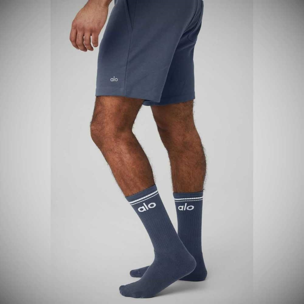 Calcetines Alo Yoga Throwback Hombre Grises Blancos | MX-17WRPZ