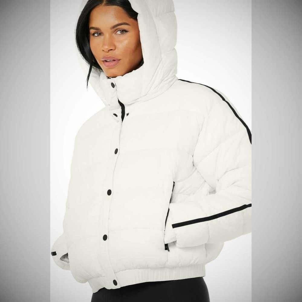 Chaquetas Alo Yoga Aspen Love Puffer Mujer Blancos | MX-10VHOX