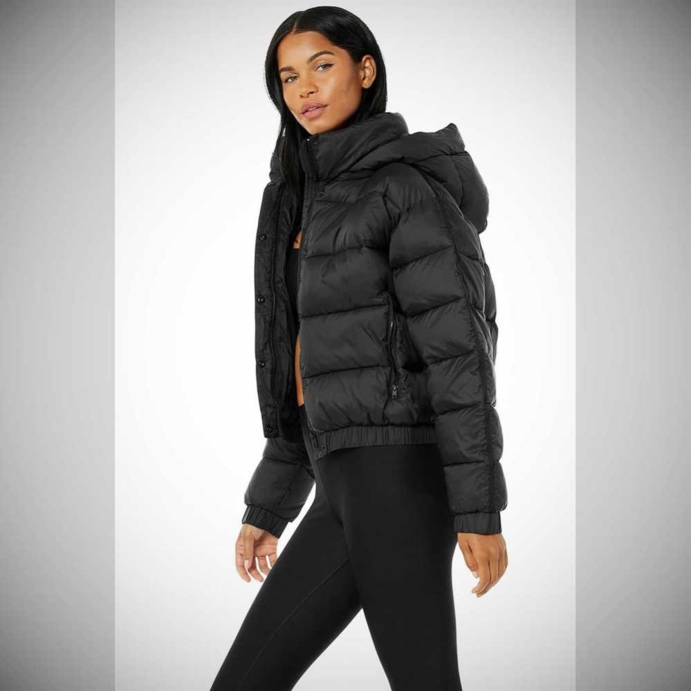 Chaquetas Alo Yoga Aspen Love Puffer Mujer Negros | MX-30RCON