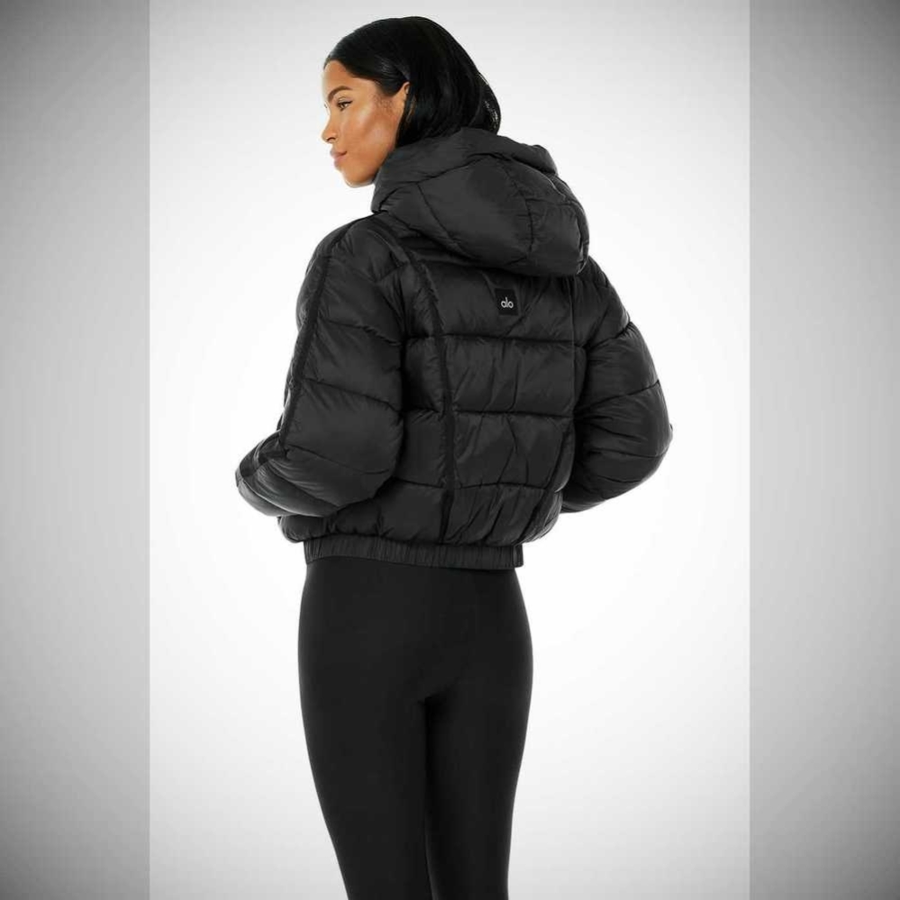 Chaquetas Alo Yoga Aspen Love Puffer Mujer Negros | MX-30RCON