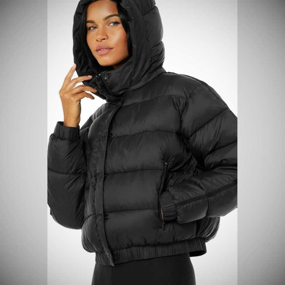 Chaquetas Alo Yoga Aspen Love Puffer Mujer Negros | MX-30RCON