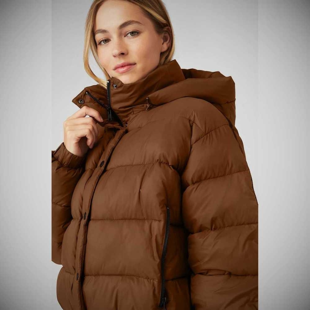 Chaquetas Alo Yoga Aspen Love Puffer Mujer Marrom | MX-75NEIL