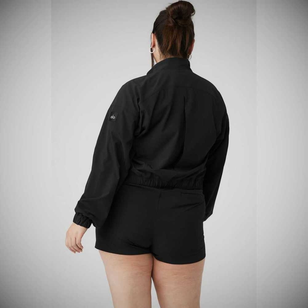 Chaquetas Alo Yoga Clubhouse Mujer Negros | MX-30TCLU