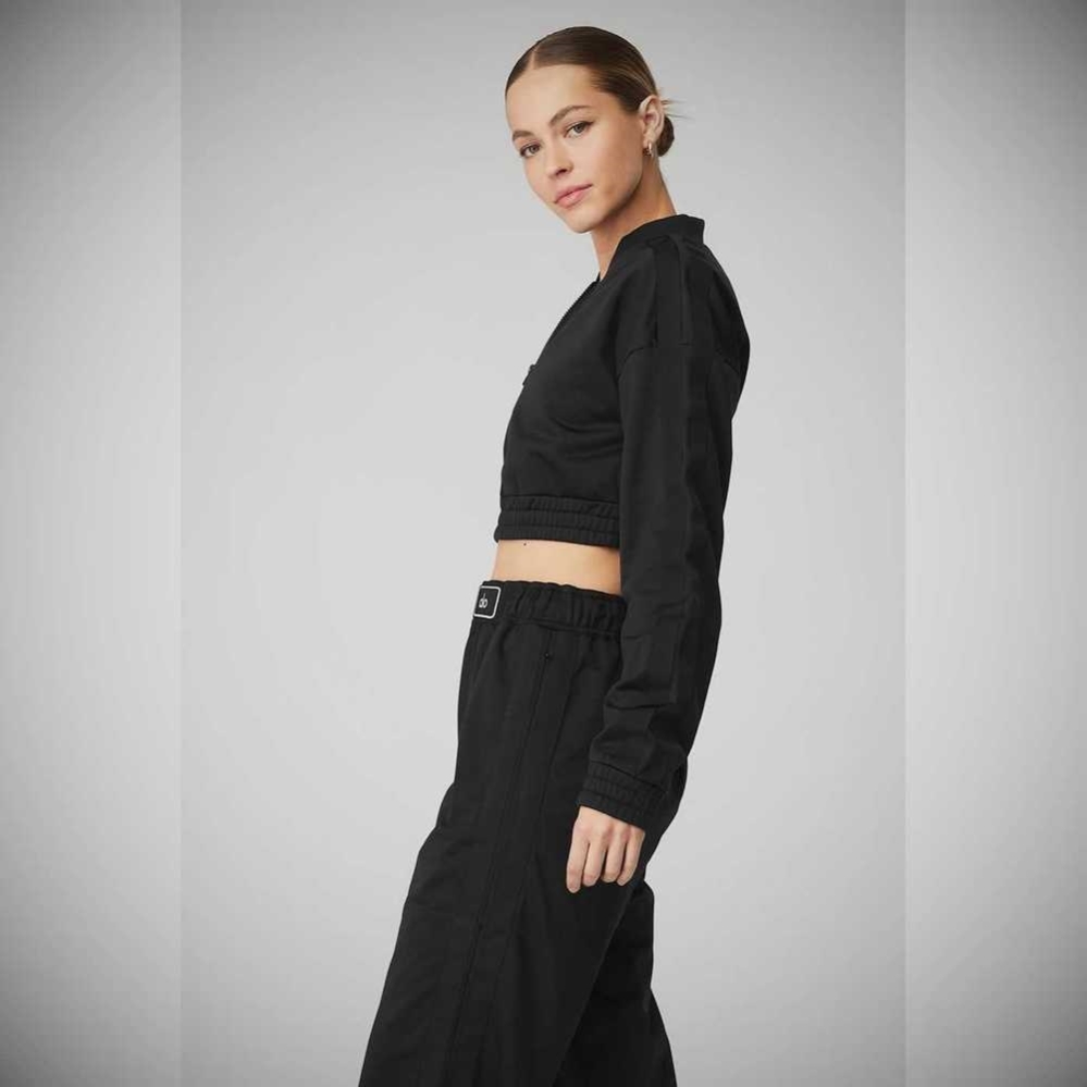 Chaquetas Alo Yoga Cropped Prizewinner Mujer Negros | MX-81WVTM