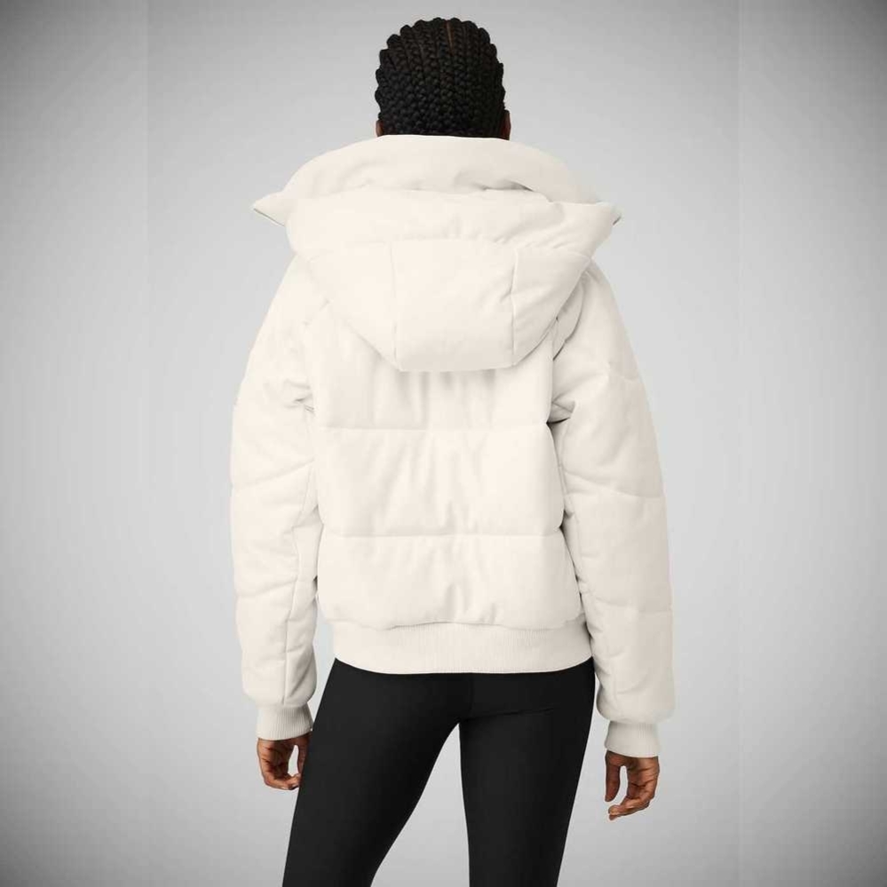 Chaquetas Alo Yoga Faux Cuero Boss Puffer Mujer Blancos | MX-19GQVE