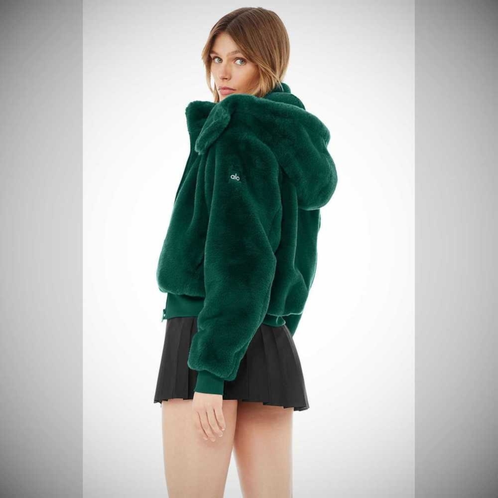 Chaquetas Alo Yoga Faux Fur Foxy Mujer Azules | MX-10BSNR