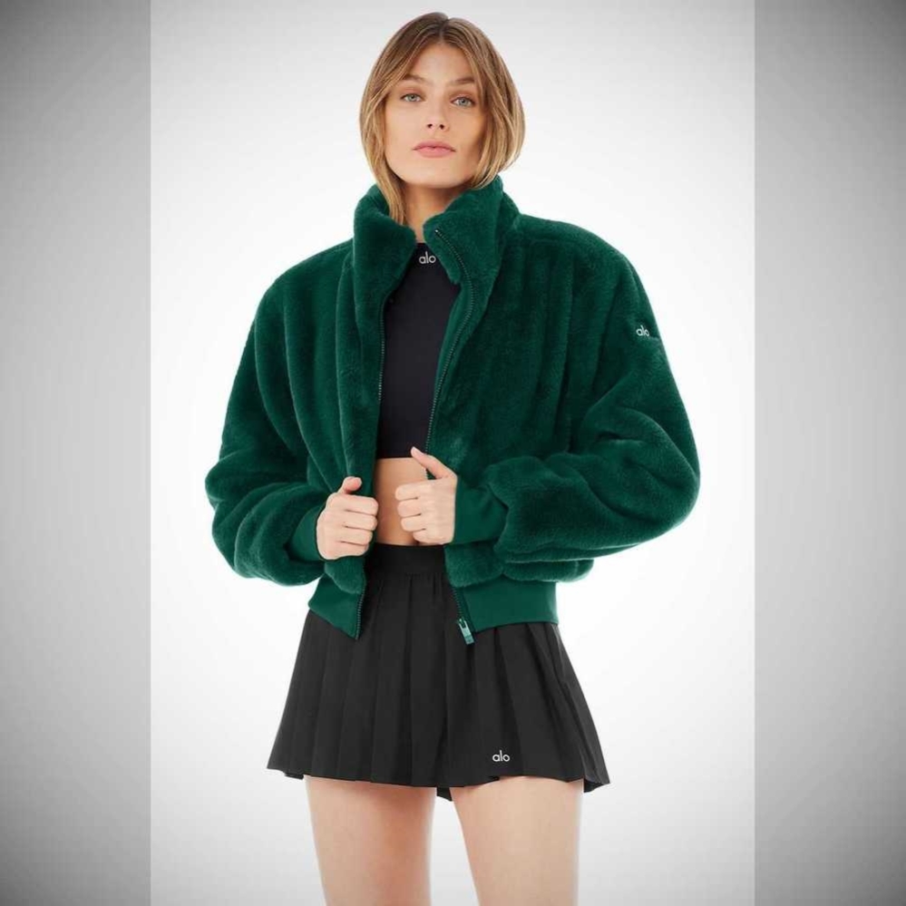 Chaquetas Alo Yoga Faux Fur Foxy Mujer Azules | MX-87BAYX