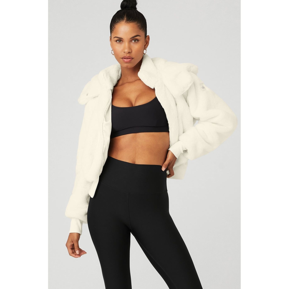 Chaquetas Alo Yoga Faux Fur Foxy Mujer Blancos | MX-09RXNW