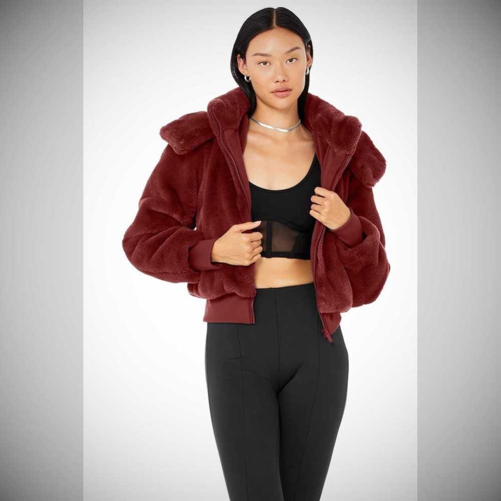 Chaquetas Alo Yoga Faux Fur Foxy Mujer Rojos | MX-01RVNB