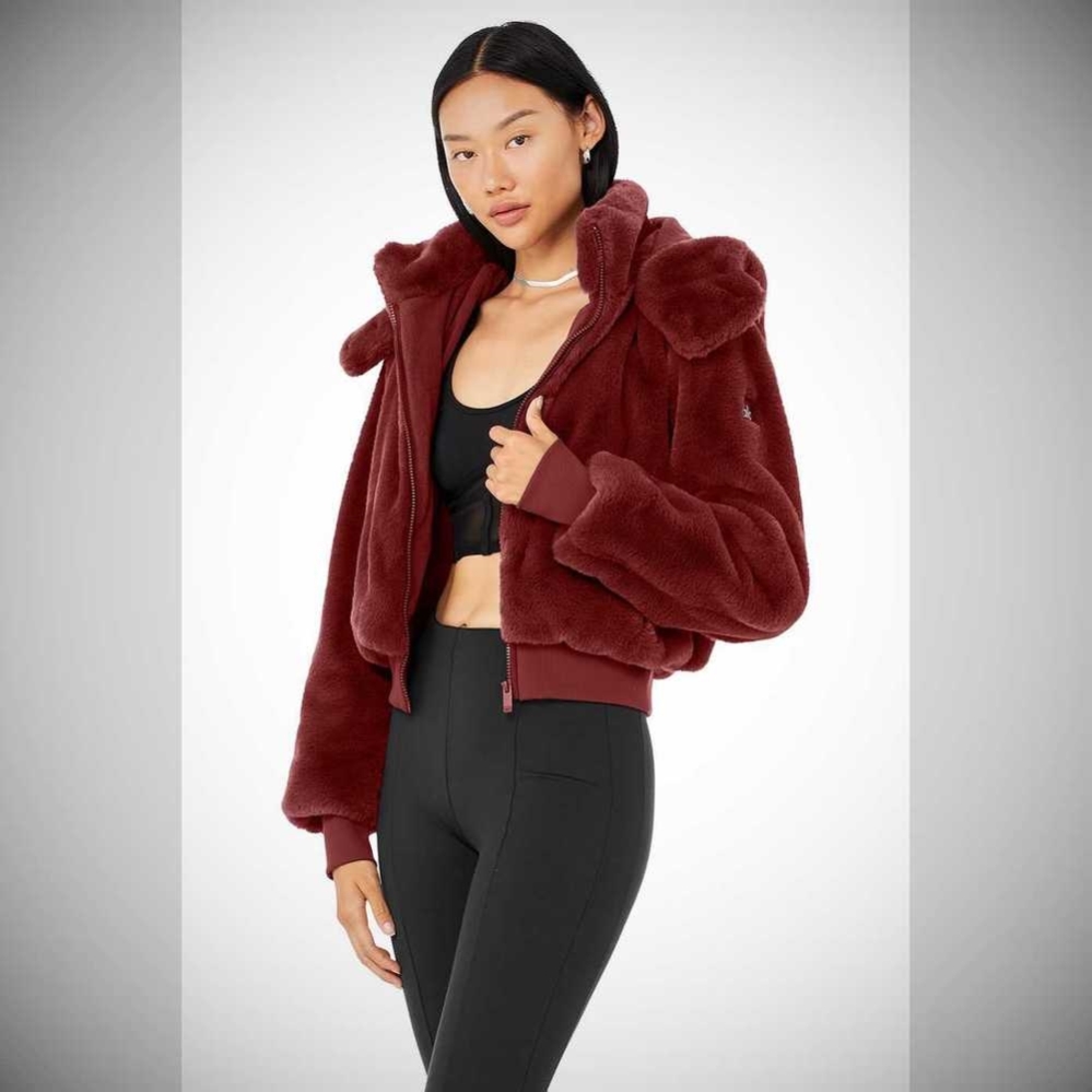 Chaquetas Alo Yoga Faux Fur Foxy Mujer Rojos | MX-01RVNB