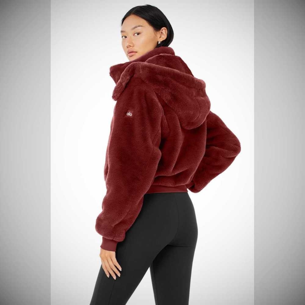 Chaquetas Alo Yoga Faux Fur Foxy Mujer Rojos | MX-01RVNB