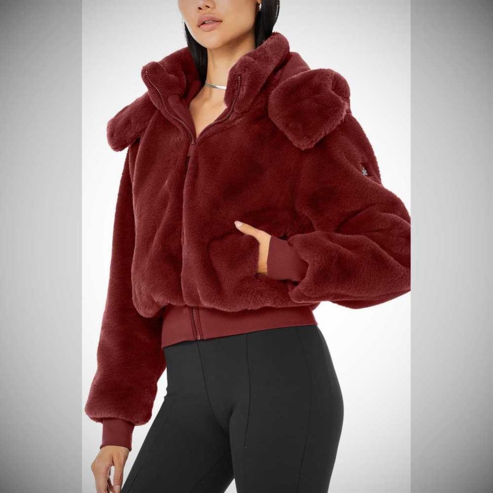 Chaquetas Alo Yoga Faux Fur Foxy Mujer Rojos | MX-01RVNB