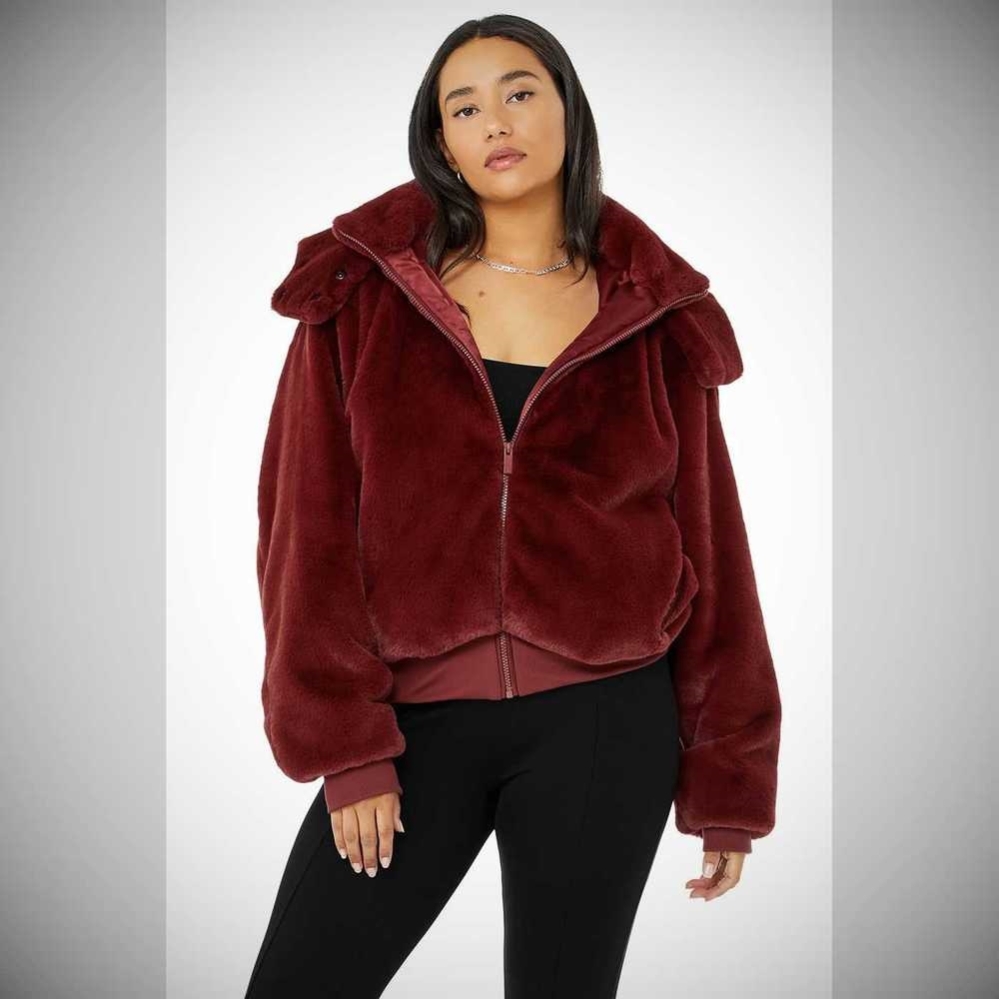 Chaquetas Alo Yoga Faux Fur Foxy Mujer Rojos | MX-01RVNB