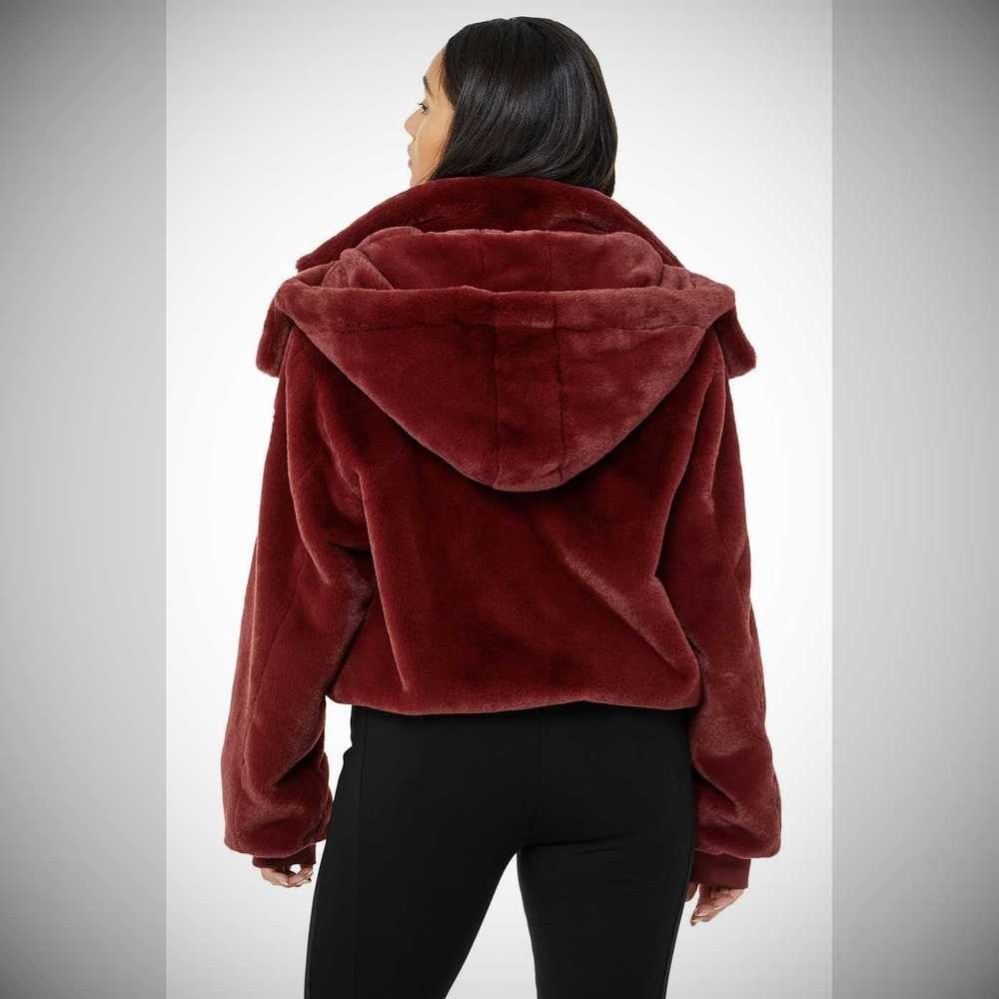 Chaquetas Alo Yoga Faux Fur Foxy Mujer Rojos | MX-01RVNB