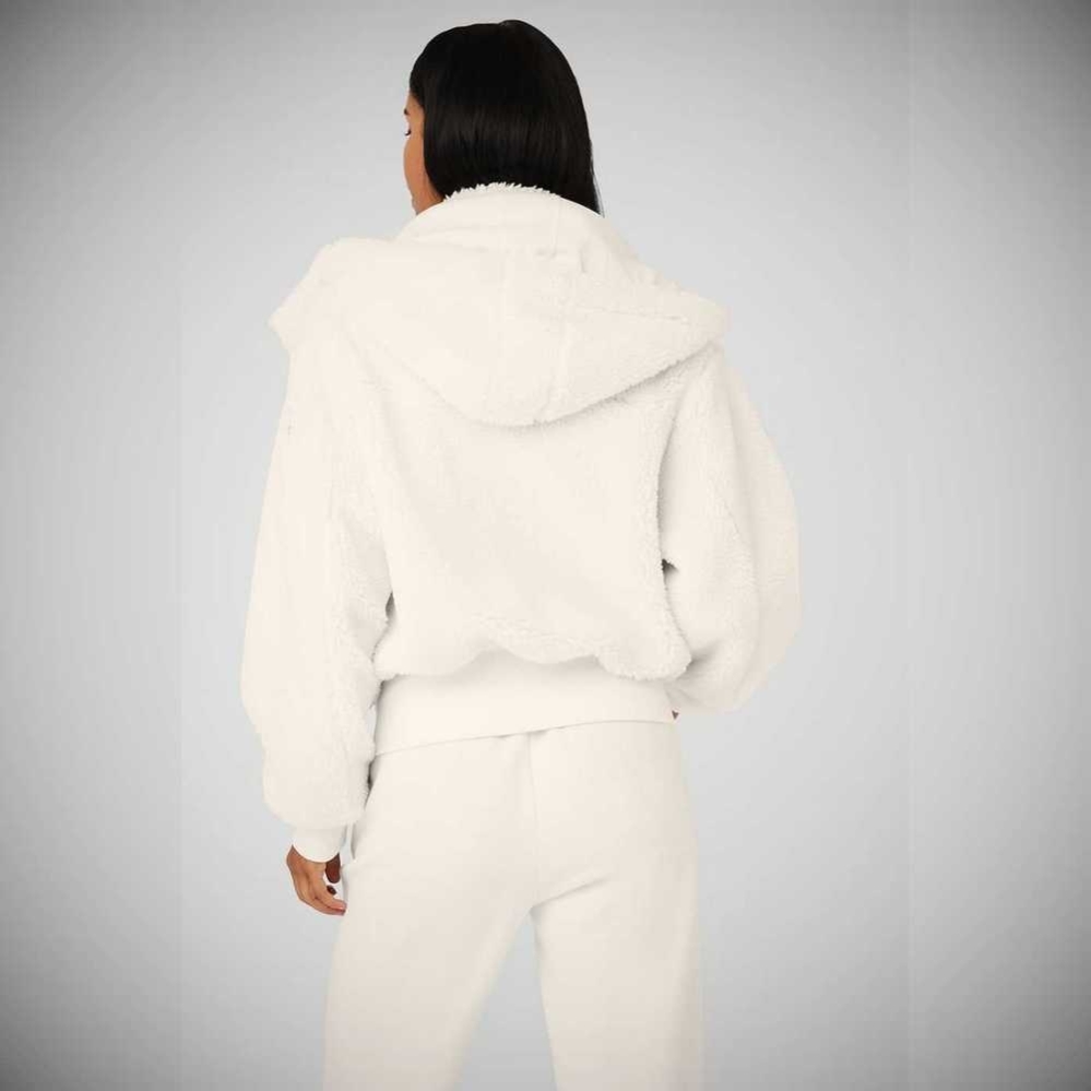 Chaquetas Alo Yoga Foxy Sherpa Mujer Blancos | MX-80ZQVM