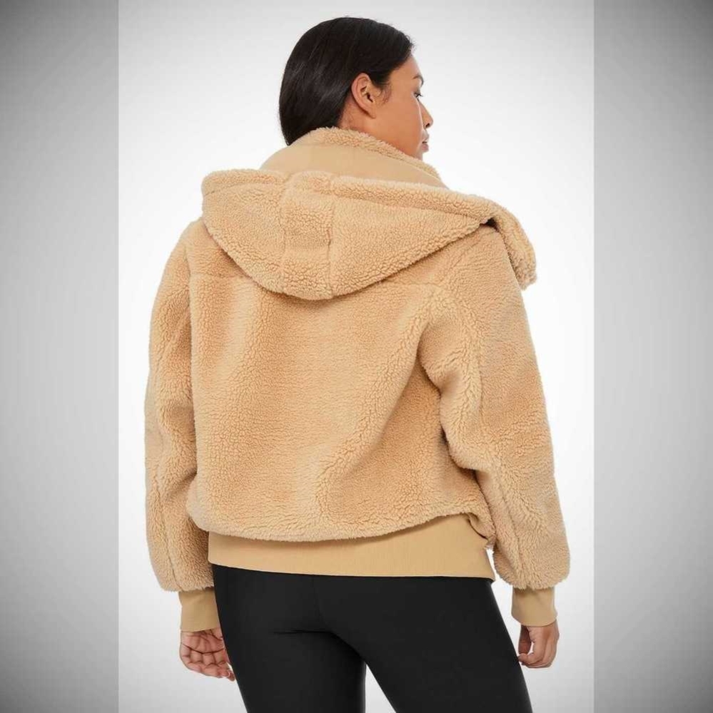 Chaquetas Alo Yoga Foxy Sherpa Mujer Camel | MX-23SGIB