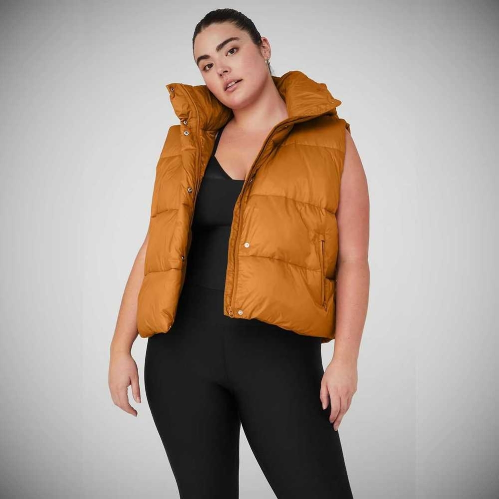 Chaquetas Alo Yoga Gold Rush Puffer Mujer Toffee | MX-32PXFO