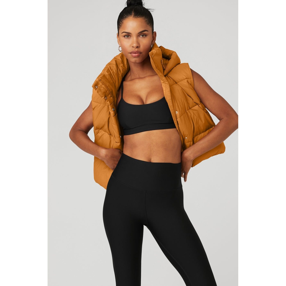 Chaquetas Alo Yoga Gold Rush Puffer Mujer Toffee | MX-32PXFO