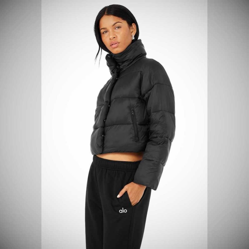 Chaquetas Alo Yoga Gold Rush Puffer Mujer Negros | MX-37AXLP