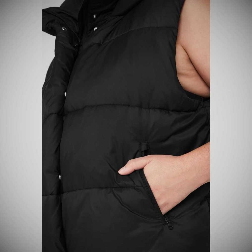 Chaquetas Alo Yoga Gold Rush Puffer Mujer Negros | MX-69UHDV