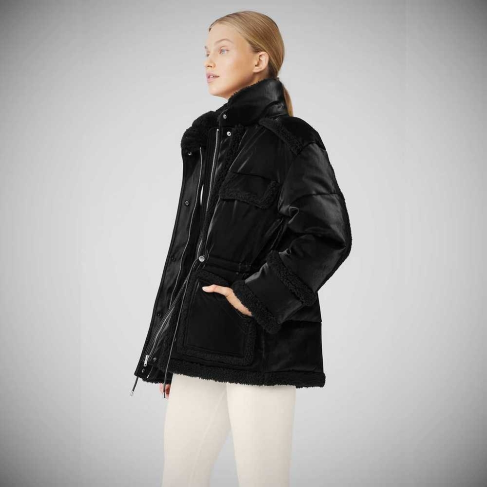 Chaquetas Alo Yoga Ice Breaker Puffer Mujer Negros | MX-73XPTN