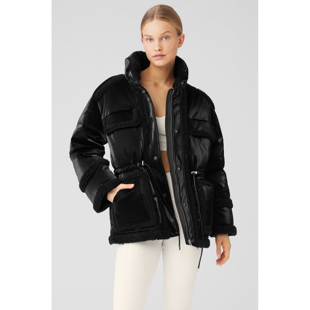 Chaquetas Alo Yoga Ice Breaker Puffer Mujer Negros | MX-96FPNG