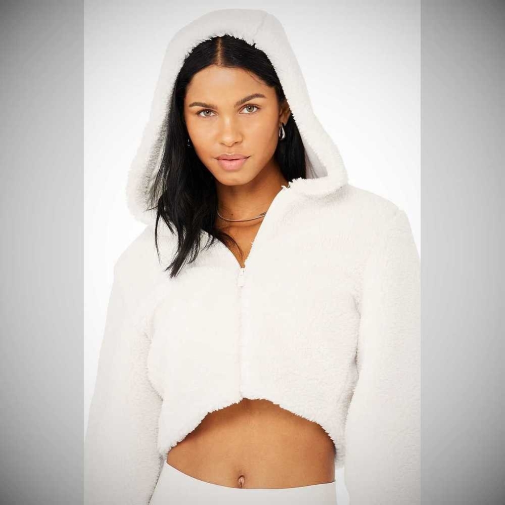 Chaquetas Alo Yoga LA Sherpa Mujer Blancos | MX-62POKD