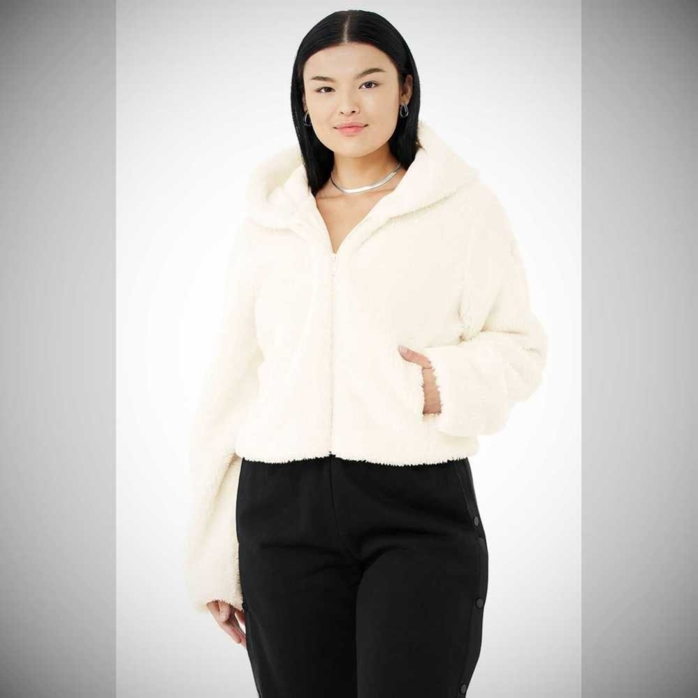 Chaquetas Alo Yoga LA Sherpa Mujer Blancos | MX-62POKD