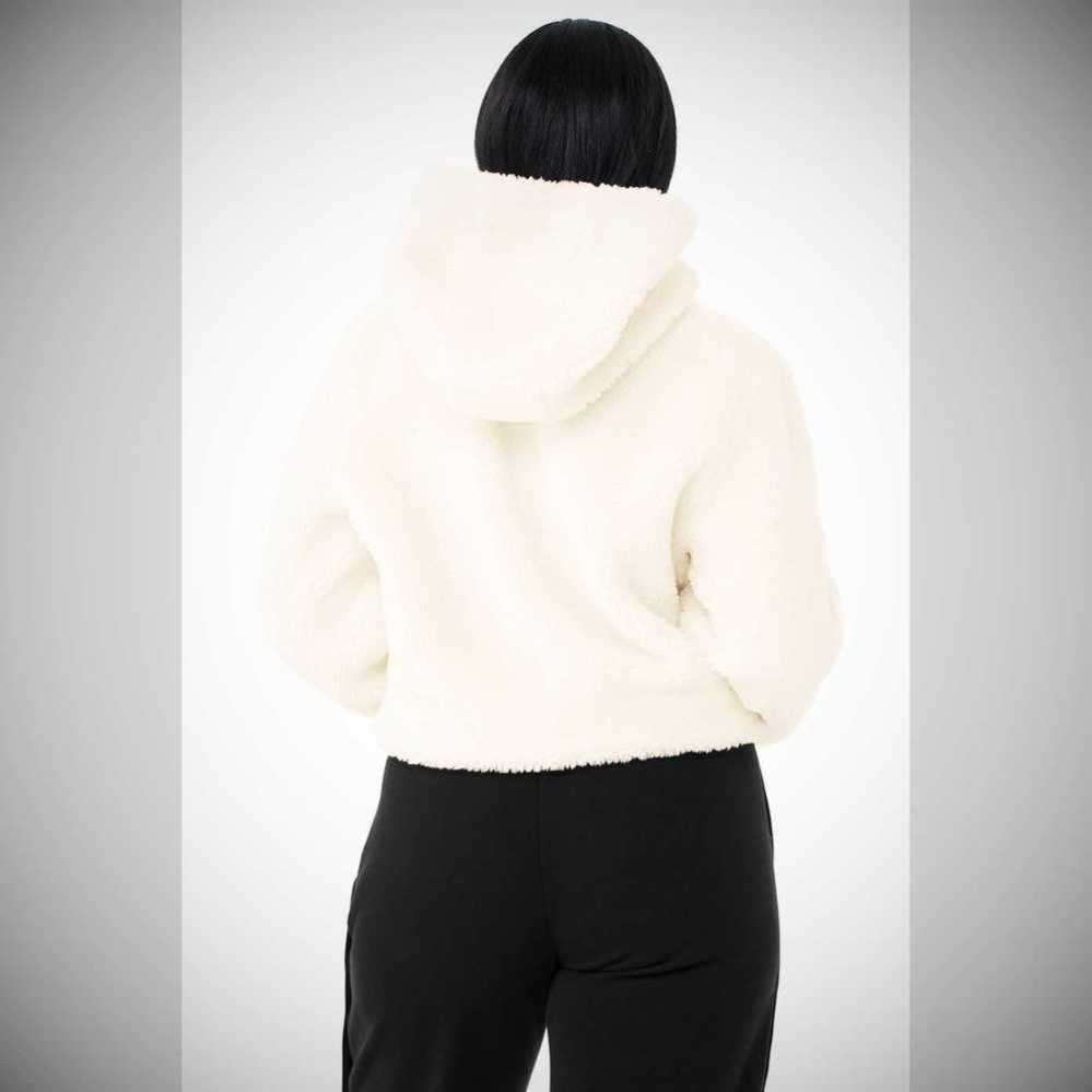 Chaquetas Alo Yoga LA Sherpa Mujer Blancos | MX-62POKD