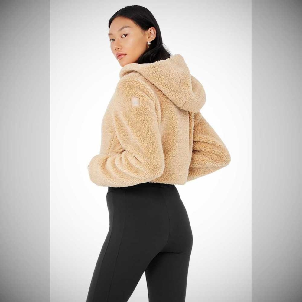 Chaquetas Alo Yoga LA Sherpa Mujer Camel | MX-70GOEZ