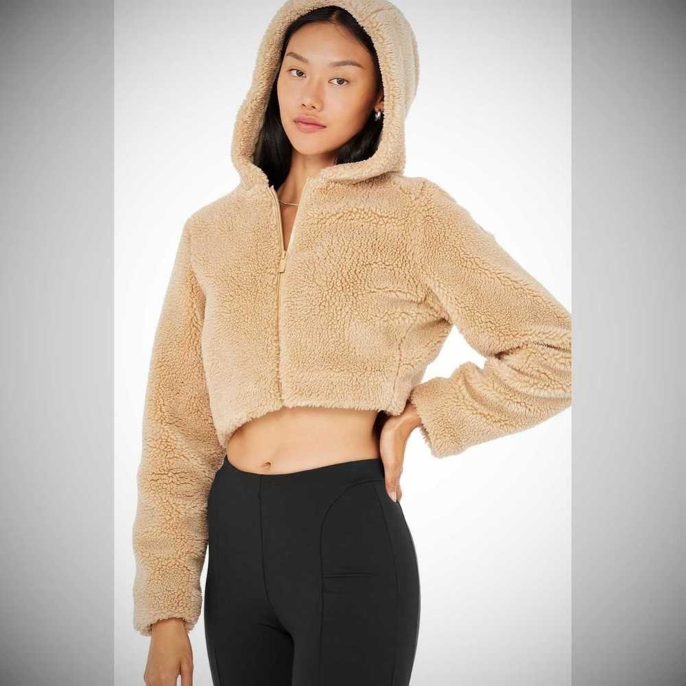 Chaquetas Alo Yoga LA Sherpa Mujer Camel | MX-70GOEZ