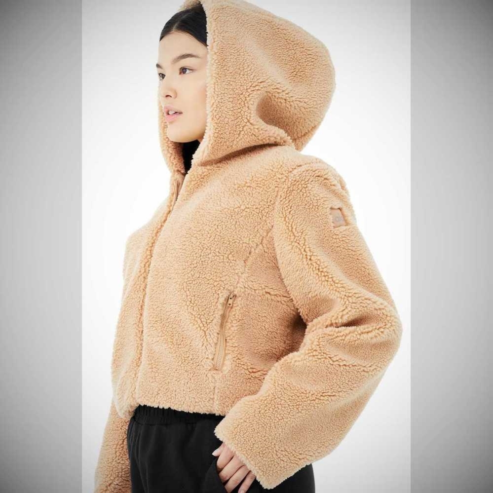 Chaquetas Alo Yoga LA Sherpa Mujer Camel | MX-81TMHU